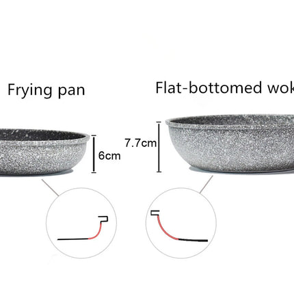 Frying 28/26/24/20cm Wok non-stick cauldron induction cooker cookware Pancake egg Gas cooker home