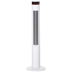 Ventilatore a colonna bianco con 3 velocità e 4 modalità di ventilazione, timer programmabile 12 ore, pannello di controllo LED e telecomando, oscillazione automatica per raffreddare uniformemente casa e ufficio 31,5 x 31,5