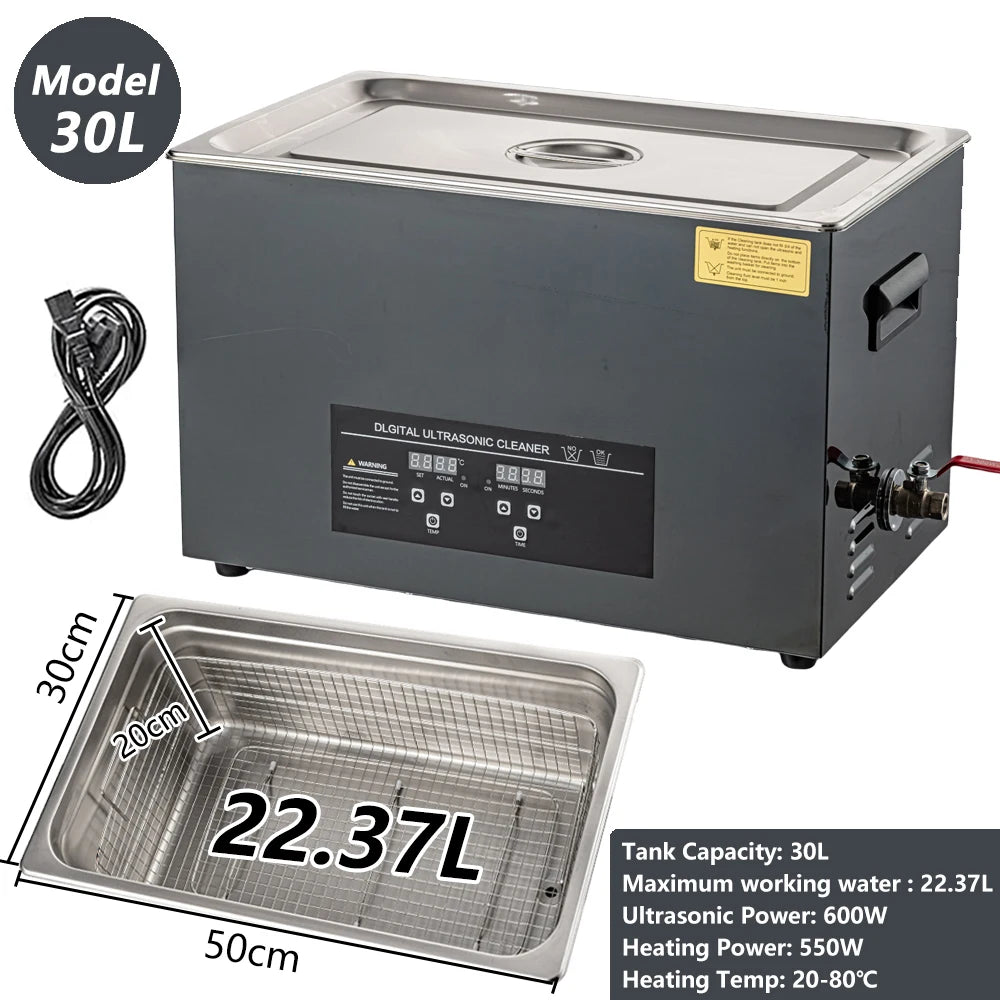 2L/3L/6L/10L/15L/30L Ultraschallreiniger, digitale Heizung, 40kHz Edelstahl Ultraschallreinigungsmaschine, Haushaltsgerät