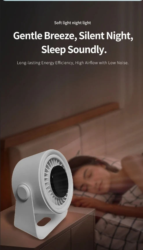 Nuovo Ventilatore Portatile da Esterno USB con Motore Brushless, Design da Collo, Mini Ventilatore da Tavolo, Bestseller Transfrontaliero
