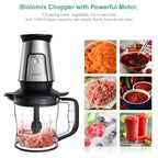 BioloMix 700W 3-in-1 Multifunktionaler tragbarer Küchenroboter Entsafter Mixer Smoothie Mixer Lebensmittelhacker Trockenmühle für die Küche