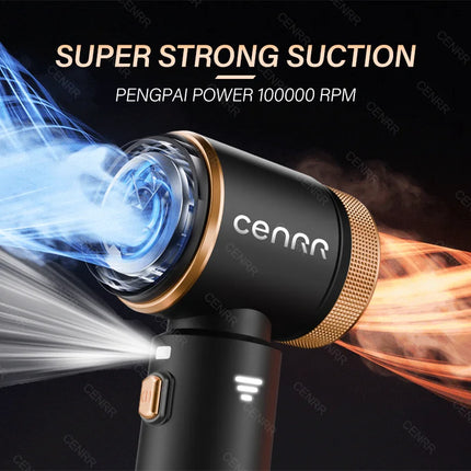 CENRR 2026 Aspirapolvere per Auto Mini 998000PA Senza Fili Potente per Casa Ventilatore Portatile Pulitore per Auto Aspirapolvere per Auto Portatile