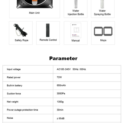 Liectroux YW910 Window Cleaning Robot, Dual Water Spray, Laser Sensor, Window Cleaning Robot for Home Floors, App and Remote Control