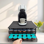 Herausnehmbarer Kaffeekapselhalter mit Schublade für 72 Kapseln, Arbeitsplatten-Organizer aus Metall