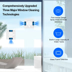 Liectroux YW509 Fensterputzroboter, 4-Wege-Wassersprühsystem, Fensterputzroboter für Glasböden, Glaswände, Fensterstaubsauger, intelligente Navigation, dreifaches Sicherheitssystem