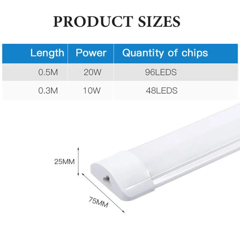 Luci a led Lampada da cucina sotto l'armadio A85-220V 10w 20w Tubo a led super luminoso con linea di interruttori da 1,8 m per lampade da interno per la camera da letto di casa