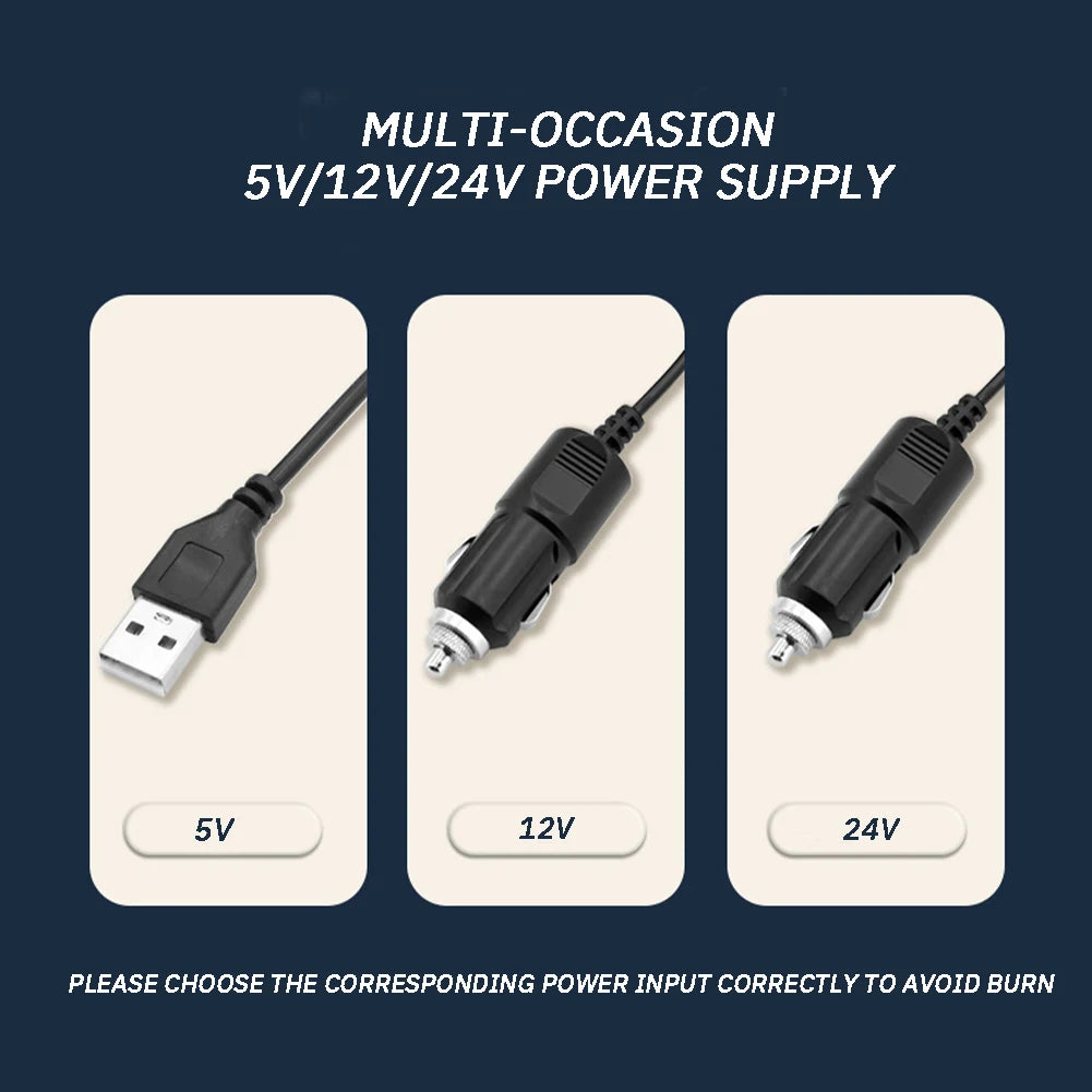 Ventilatore USB 5V, Ventilatore per Auto 12V a Doppia Testa, 2 Velocità Regolabili, Raffreddatore d'Aria Silenzioso per Interni Auto, Accessorio Essenziale per l'Estate