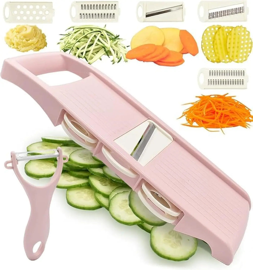 Multifunktionaler 5-in-1-Gemüseschneider, Zwiebelschneider, Food Chopper, Küchenmandoline, Gemüsehobel