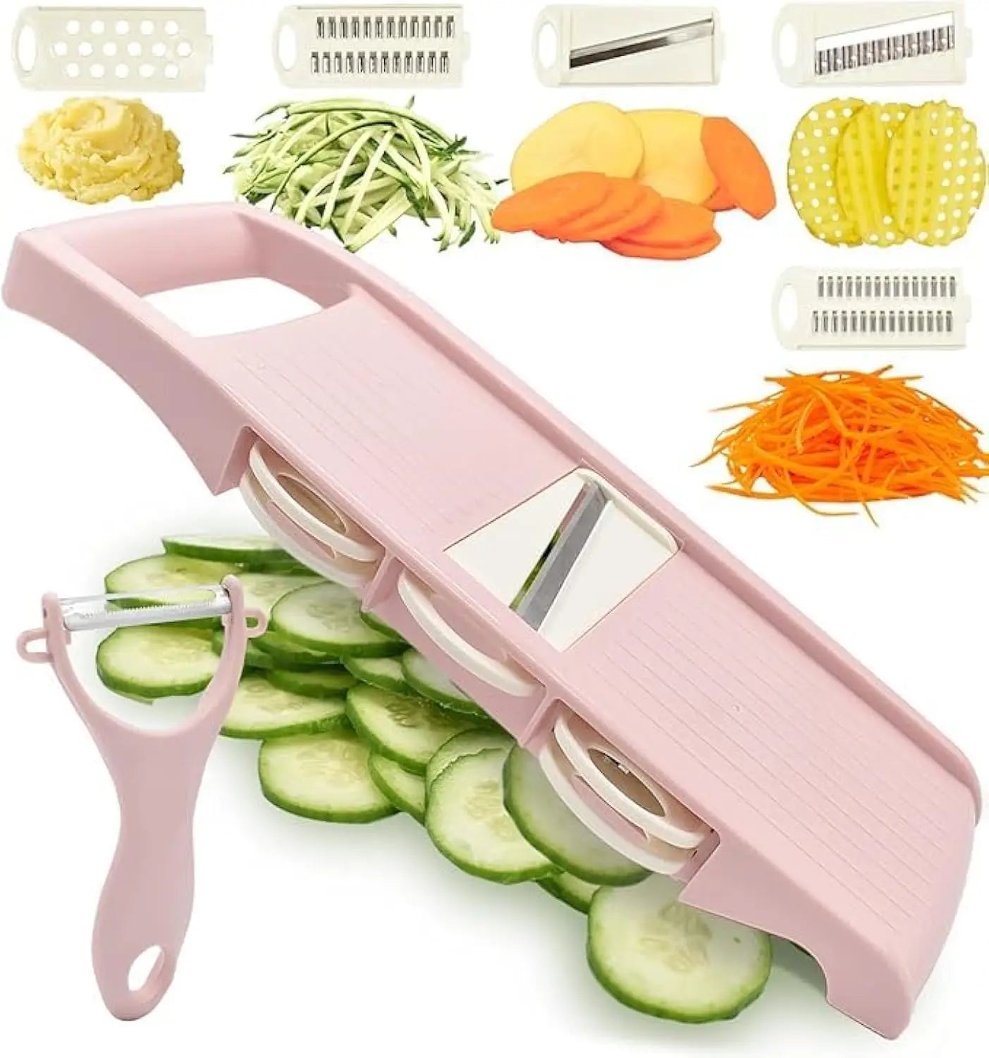 Multifunktionaler 5-in-1-Gemüseschneider, Zwiebelschneider, Food Chopper, Küchenmandoline, Gemüsehobel