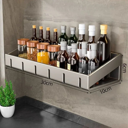 Condizionatori da cucina a parete Scaffale per spezie Scaffale per organizer Scaffale per cucina Organizzatori per scaffali da parete Gancio per appendere per la cucina