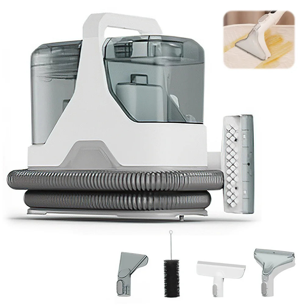 Tragbarer Teppichreiniger 750W, 15Kpa, Nassreinigungsmaschine für Stoffe und Sofas, tragbar für Autos und Tierhaare
