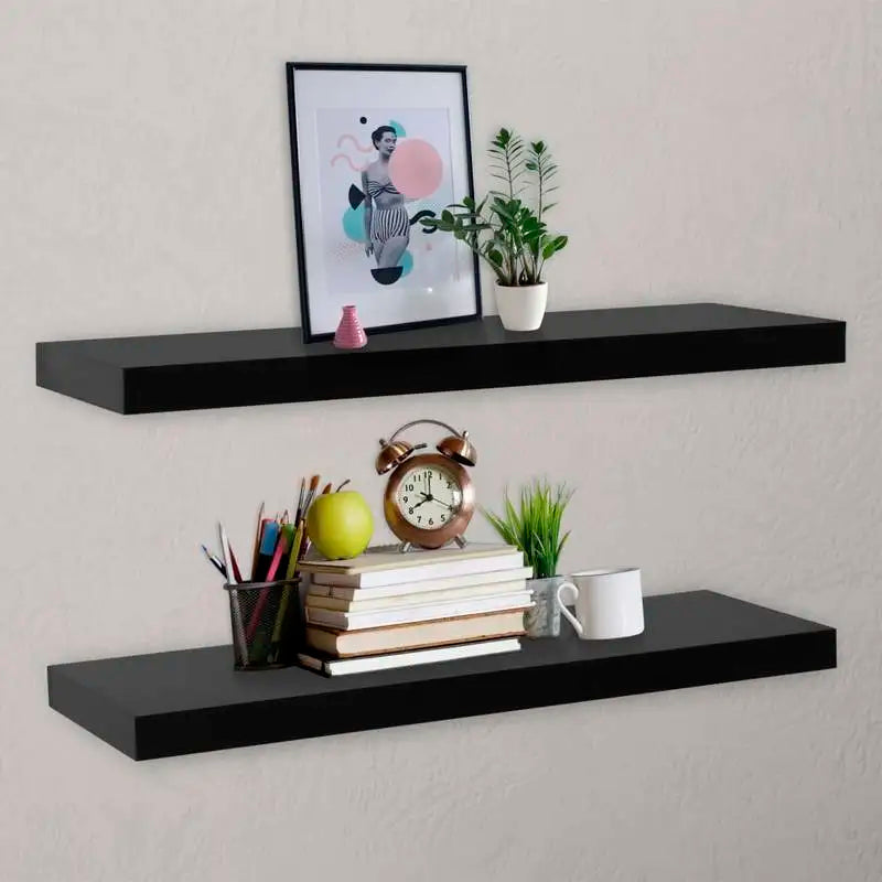 Mensola Sospesa – Mensole da Parete per Interni Moderni – MDF Laccato – Sistema di Montaggio Nascosto – Design Minimalista