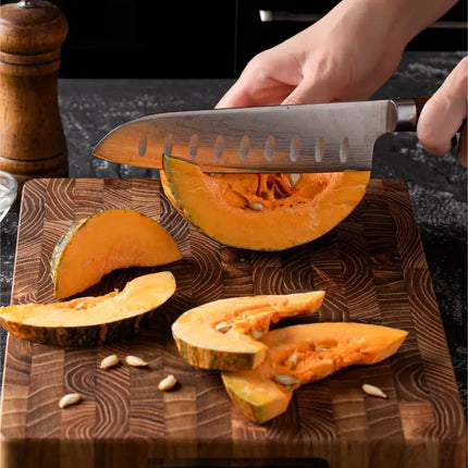 Large, high-quality teak cutting board: 86.5 * 11.8 inches/13.3 * 9.5 inches, 1 inch thick, suitable for Christmas, Halloween