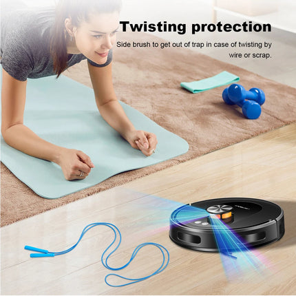 Liectroux T9 Robot Vacuum and Mop with LDS Navigation, 6500Pa Powerful Suction, Auto-Empty Station, Multi-Floor Mapping, Carpet Boost, Tangle-Free Brushes, 2.4/5GHz WiFi