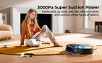 Robot-Staubsauger und Wischroboter Airzeen R7 3-in-1, 4000Pa Saugkraft, Smart App/Alexa Steuerung, Automatische Aufladung für Tierhaare und Böden