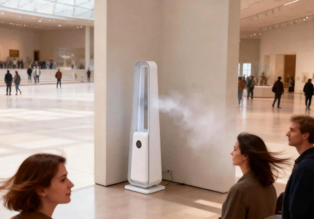 Ventilatore da tavolo ricaricabile con oscillazione, 3 velocità, USB, silenzioso, alimentato a batteria Bianco Verde