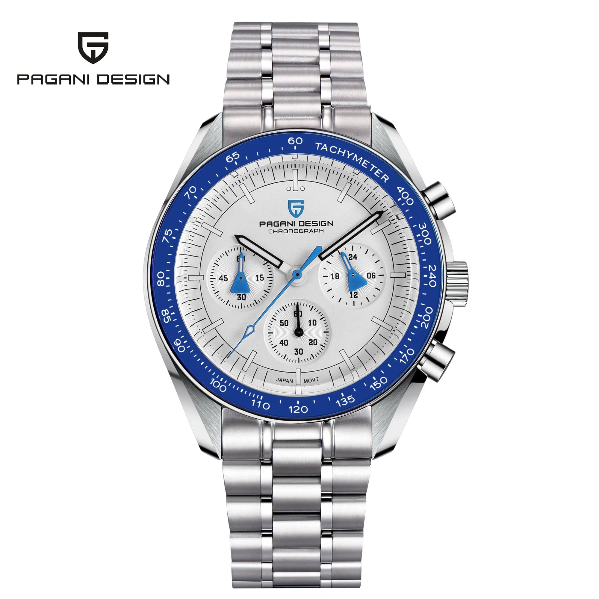 PAGANI DESIGN Herren-Armbanduhr mit Meteoritenzifferblatt, luxuriöse Quarzuhr, Sport-Chronograph, wasserdicht, mit AR-Saphirglas.