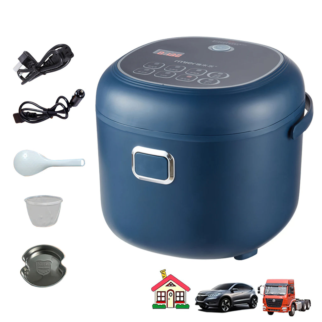 12V 24V 220V 2L 200Wcar Home Fornello di riso Van Car Fornello di riso per auto e camion Carry Fornelli di riso elettrici per 1-3 persone