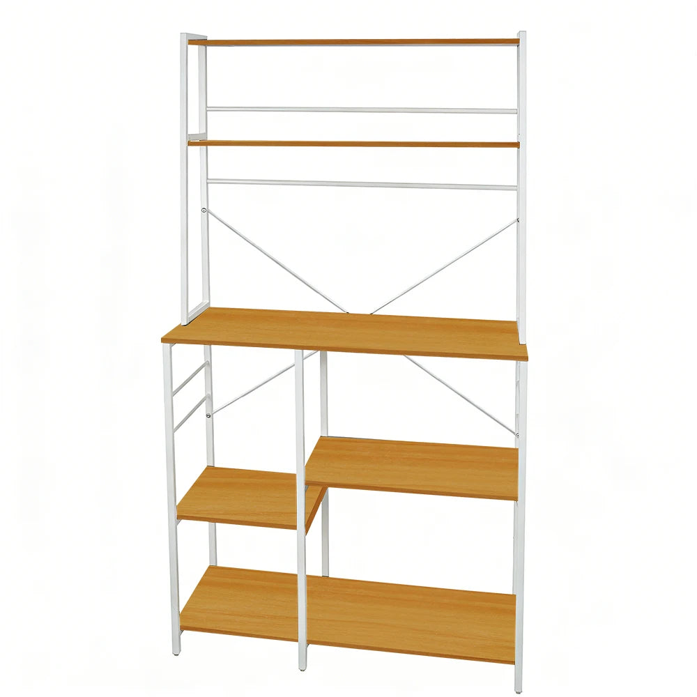 Scaffale da cucina, scaffale autoportante con 6 ripiani, 40 x 86 x 167 cm, scaffale per microonde, per microonde, macchina da caffè e spezie