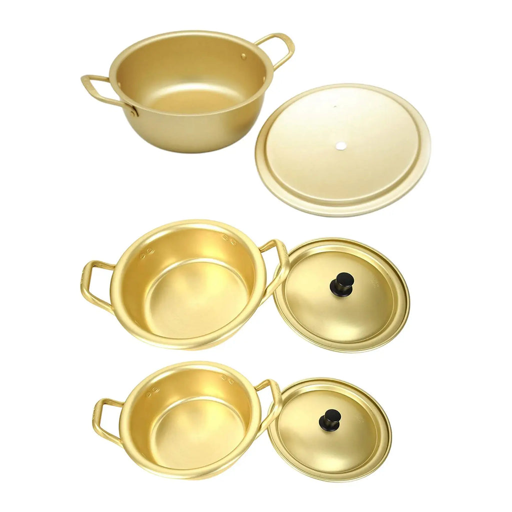 Koreanischer Ramen-Topf Nudeln Paomian Verdickter gelber Aluminiumtopf Suppentopf Hot Pot Goldene Küche Kochgeschirr Wok