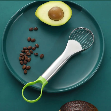 2-in-1 Avocado Slicer Stainless Steel Avocado Cutter Peeler Knife Kiwi Salad Slicer Peeler Kitchen Gadgets Fruit and Vegetable Tools
