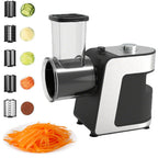 Elektrischer 5-in-1 Gemüseschneider, Reibe für Käse, Karotten und Kohl, Küchenmaschine