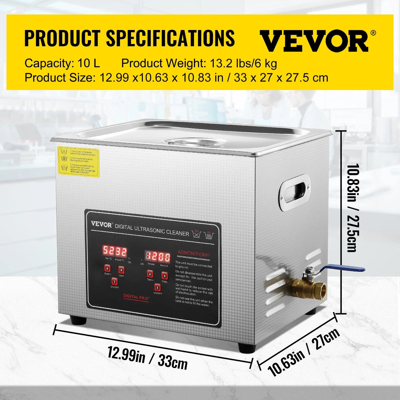 SucceBuy 2L 3L 6L 10L 22L 30L Ultraschallreiniger Edelstahl Tragbarer Reiniger Waschmaschine Ultraschall-Haushaltsgerät