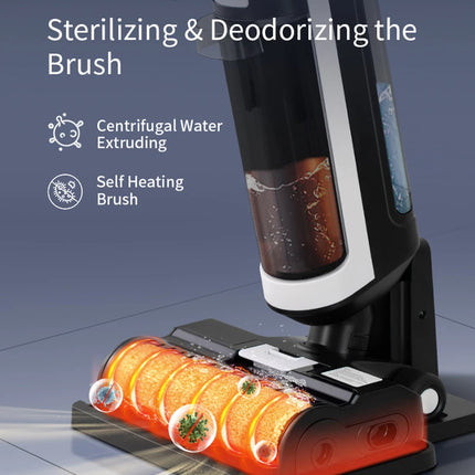 Cordless Handheld Vacuum Cleaner Robot Wet and Dry Cleaning RL9Max 14000pa Super Strong Suction Self-heating Brush 4000mAh Battery