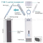 Kit di pulizia 7-in-1 per tastiera del computer, penna per la pulizia degli auricolari, strumenti per la pulizia di telefono e iPad, estrattore per copritasti