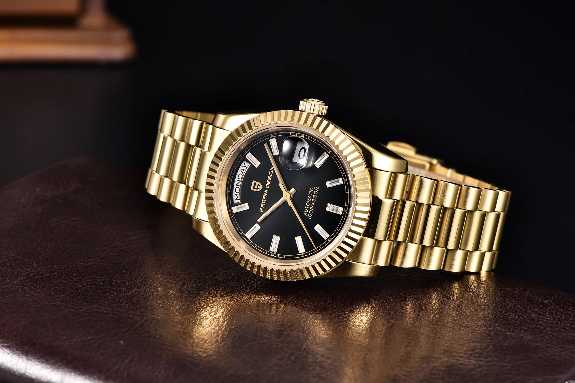 Orologi da uomo PAGANI DESIGN DD36 Gold, orologio automatico di lusso da uomo, vetro zaffiro AR, orologio da polso meccanico, consegna dal magazzino UE.