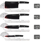 6-teiliges multifunktionales schwarzes Schneidwerkzeug-Set, geeignet für Outdoor-Camping und den Heimgebrauch, mit einem scharfen Schneidemesser, komp