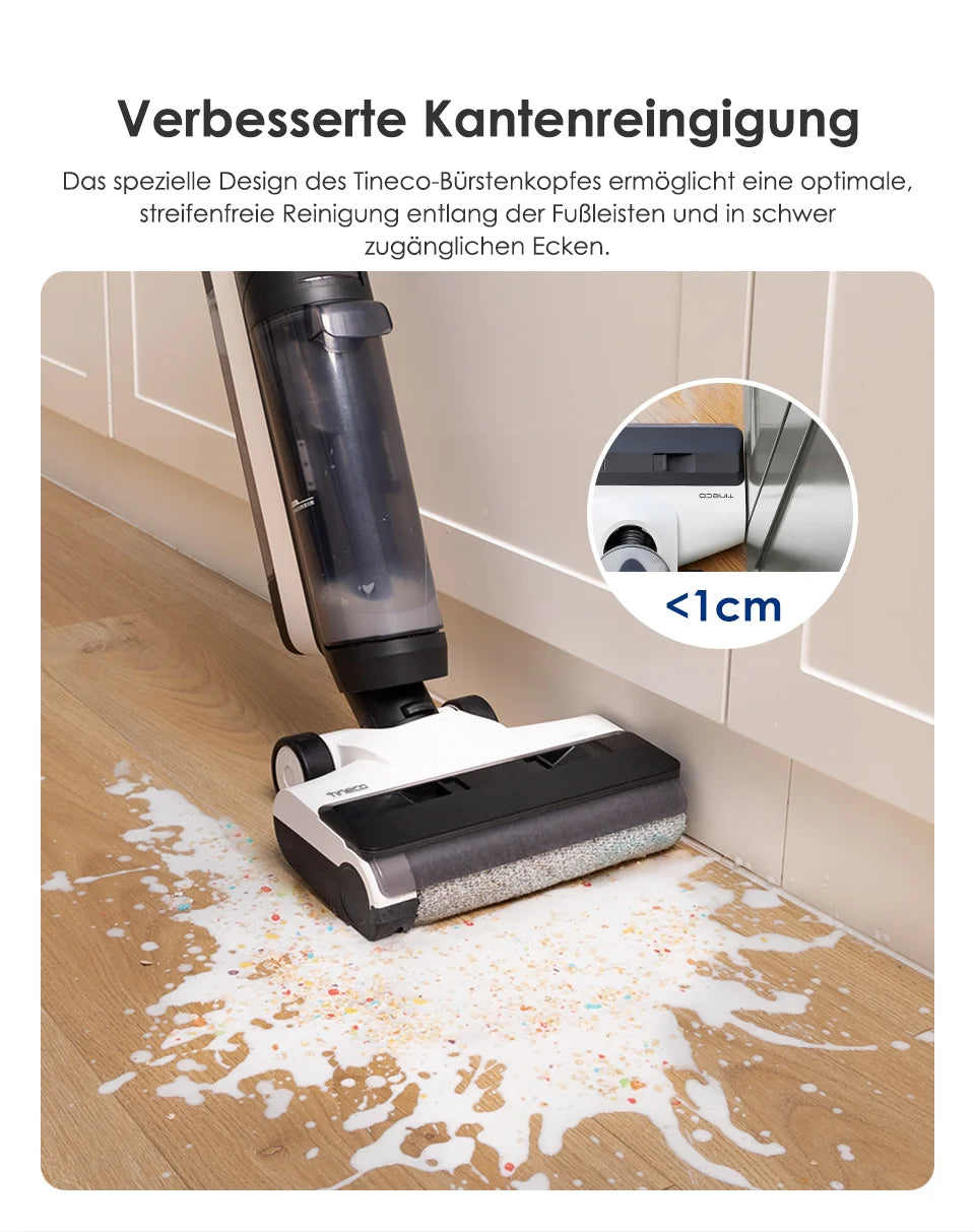 Tineco Floor One S5 Combo Smarter Nass-/Trockensauger mit iLoop-Technologie, 5-in-1 Nasssauger für Tierhaare, Hartböden, LED-Display, Wi-Fi