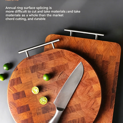 Solid Rosewood Cutting Board, Double-Sided, with Mortise and Tenon Joint, Thick, Anti-Mold, for Kitchen