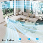 Unità AC con Ventilatore e Deumidificatore per 350 mq Condizionatore d'aria portatile Wi-Fi da 10000 BTU