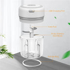 Mini Elektro-Fleischwolf 100/250ML USB Gemüseschneider Zwiebel Kleiner tragbarer Küchenhelfer für Ingwer Chili Gemüse