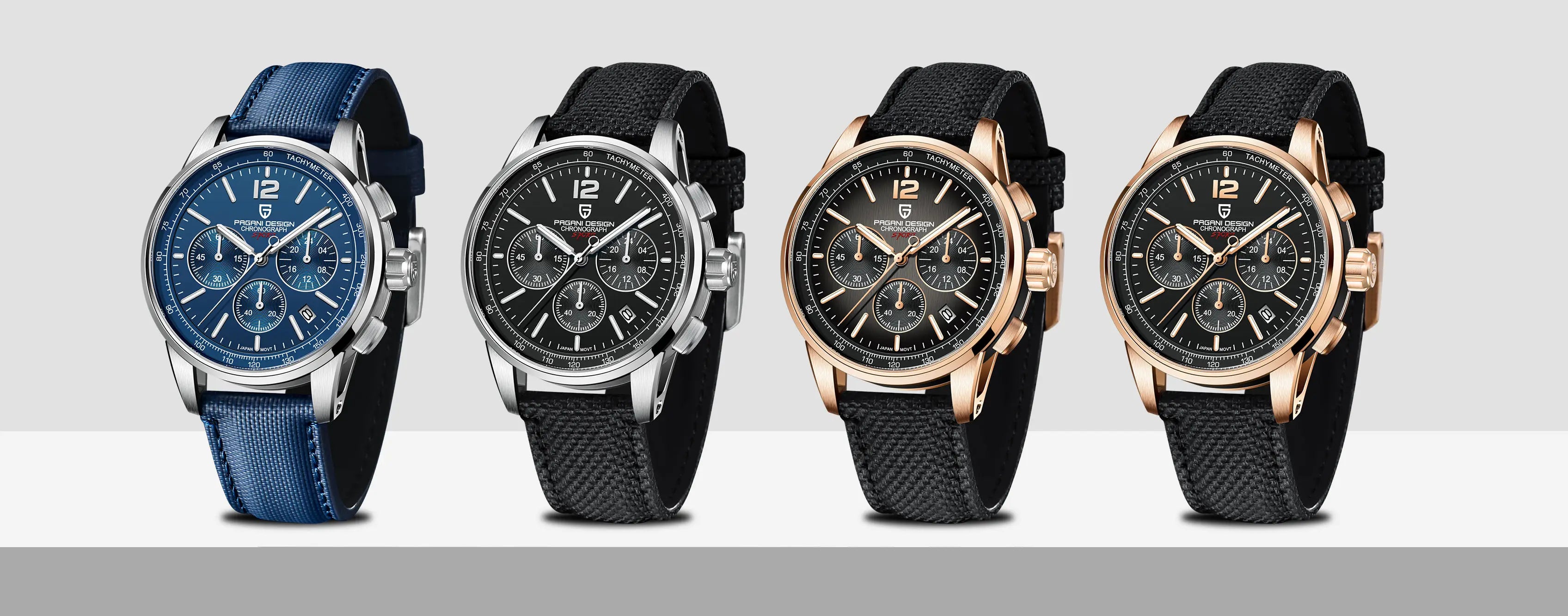 PAGANI DESIGN Orologio da Polso Uomo Quarzo VK63 41mm Vetro Zaffiro 10 Bar