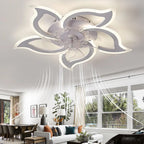 Ventilatore da Soffitto LED con Illuminazione, Lampada da Soffitto per Camera da Letto con Telecomando e APP, Lampada Dimmerabile con Ventilatore