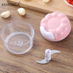 Mini Multifunktionsmixer, Knoblauchhacker, Lebensmittel- und Gemüseschneider, manueller Fleischwolf, Knoblauchpresse für die Küche
