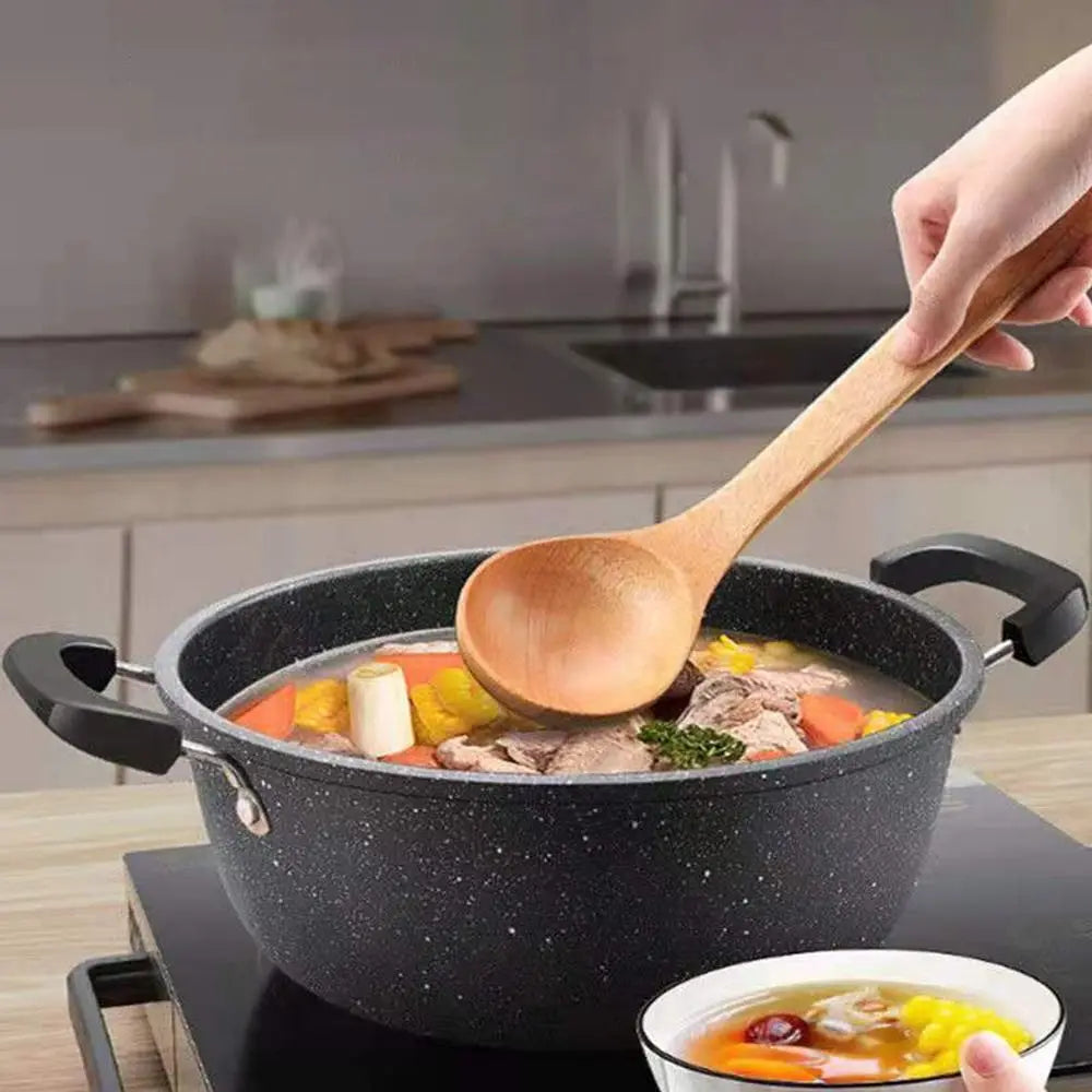 Maifan Stein Universeller Suppentopf Zwei Ohren Antihaft-Küche Kochen Zuhause mit Deckel Kochgeschirr Gas-Induktionsherd