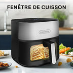 Friggitrice ad aria KotiCidsin 2000 W, 9 L, touch screen LED, nero