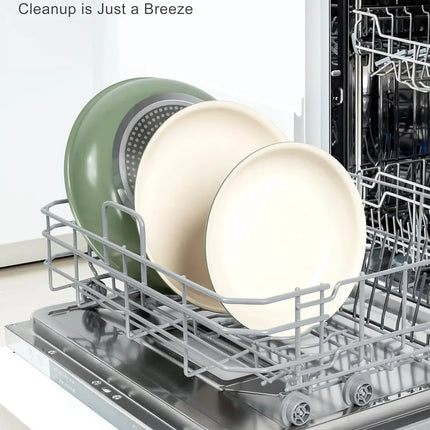 MICHELANGELO 3 pz/set Padella Antiaderente con Manico Rimovibile Rivestimento In Ceramica Padelle A Induzione Bistecca Frittata Padella Forno Sicuro