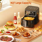Patbrela Friggitrice ad Aria 8L 1700W con Touch Screen LED e 11 Funzioni Preimpostate