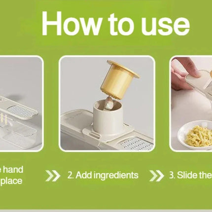 Tritatutto per verdure 3 in 1, utensile da cucina multifunzionale, per pomodoro, carota, formaggio, cipolla, affettatrice portatile, grattugia
