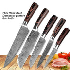 Professionelles 8-Zoll-Kochmesser aus 7CR17-Stahl mit Laser-Damastmuster, Pakka-Holzgriff, Küchenmesser mit Scheide und Geschenkbox