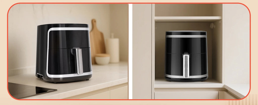 Aigostar Friggitrice ad aria 7 litri, 1900W, Nero, 7 programmi, Forno a convezione 360°