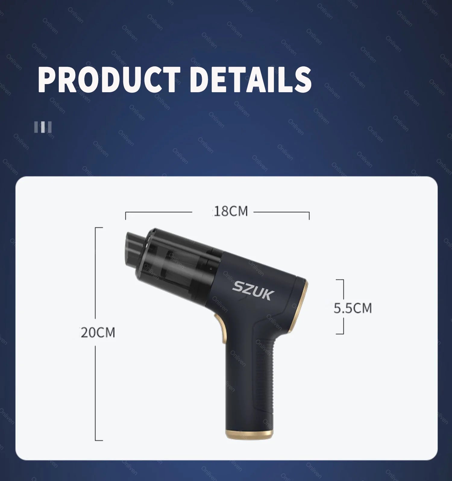 SZUK 98000PA Auto-Staubsauger Mini Leistungsstarke Reinigungsmaschine Starke Saugkraft Drahtloser Handstaubsauger für Zuhause und Auto