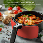 Friggitrice ad Aria 5L 1400W con Timer 60 Minuti e Display LED Touch