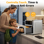 Friggitrice ad aria 8 litri 2150W con doppia resistenza e finestra visibile