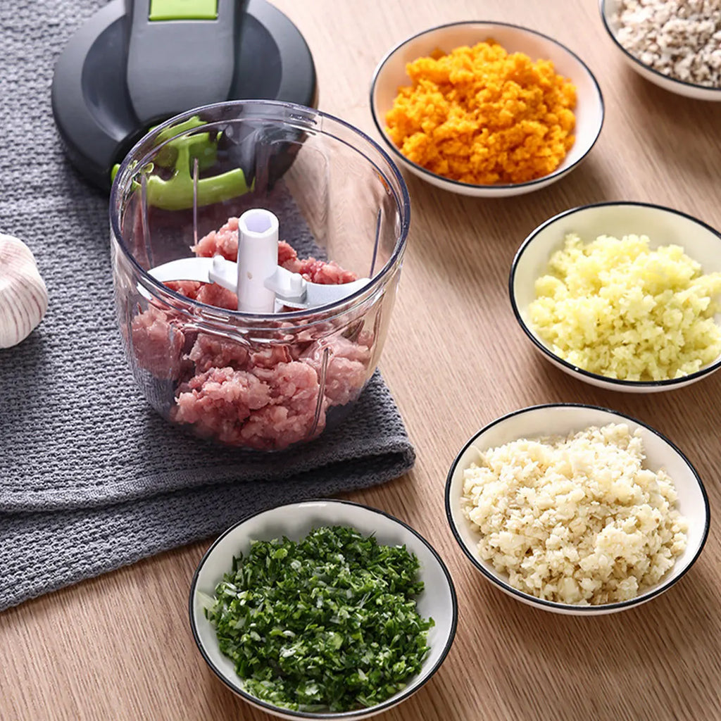 Affettatrice pelapatate manuale, tritatutto per cipolle, pressa per aglio, tritatutto per alimenti portatile, affettatrice Dicer Mixer per verdure da cucina