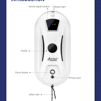 Robot window vacuum cleaner that cleans the remote-controlled electric glass cleaner